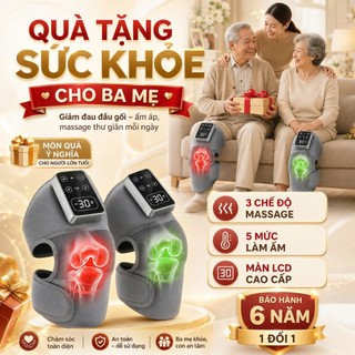 Máy Massage Chân Đầu Gối Không Dây , Máy Mát Xa chườm ấm Hồng Ngoại Giảm Đau Nhức Xương Khớp