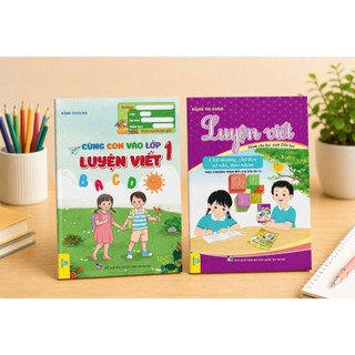 Sách - Combo 2Q Luyện Viết (Cùng Con Vào Lớp 1 + Chữ thường, chữ hoa cỡ nhỏ, theo nhóm) - ndbooks