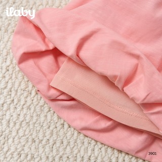 Set váy bé gái ILABY HCM áo Polo tay bồng thêu họa tiết Sweet Baby và chân váy bí ngô xinh xắn[3901]