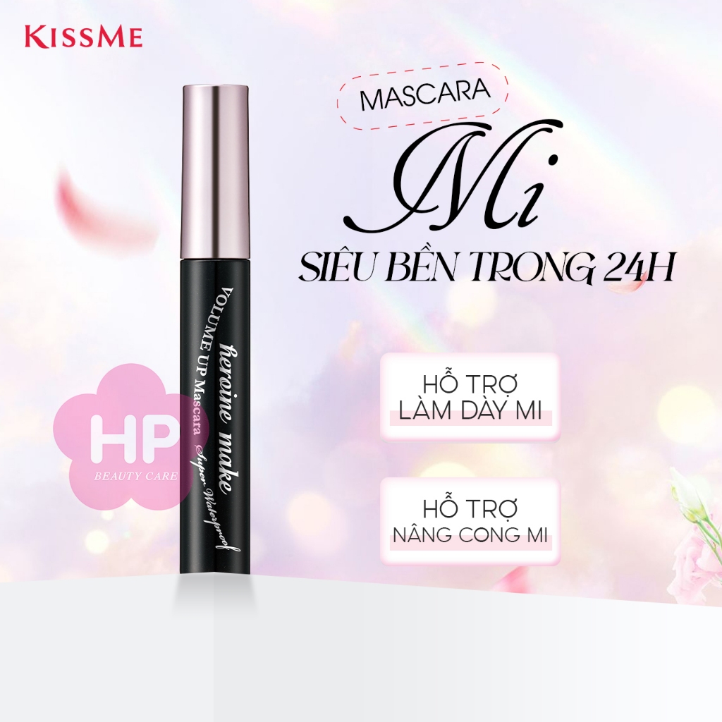 Mascara Nâng Cao Giúp Nâng Cong Và Rậm Mi Kissme Heroine Make Volume Up Mascara Super WP01 (Màu Đen)