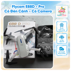 Flycam E88D Camera – Drone Gấp Gọn Có Đèn Cánh, Máy Bay Điều Khiển Từ Xa Mini Giá Tốt