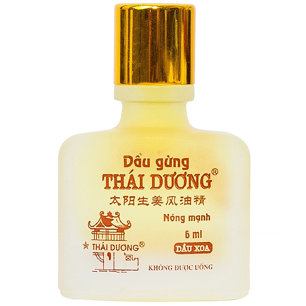 Dầu Gừng Thái Dương Chai 6ml - Phòng Ngừa Cảm Lạnh, Giảm Đau Nhức Mỏi