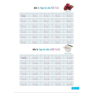 Sách - Bước đầu học viết - Tập tô vần (Dành cho bé từ 3-6 tuổi) - ndbooks