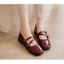 Giày Búp Bê Mũi Tròn Đế Bằng Da Bóng Phong Cách Lolita Anh Quốc Dễ Phối Đồ Thời Trang Cho Nữ BB-0247
