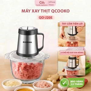 Máy xay thịt đa năng Bear QCOOKO, chỉ mất 1S, dung lượng lớn, đa năng: Xay thịt, cháo, đá, rau, Thủy tinh 304 không gỉ