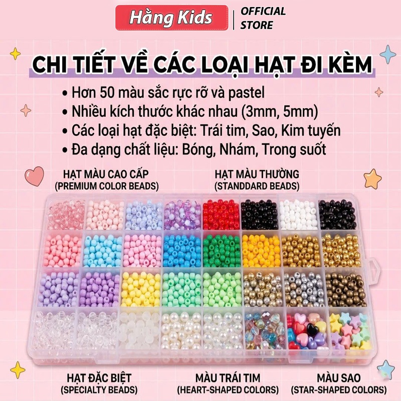 Tranh Đính Hạt DIY Cho Bé – Bộ Xếp Hạt Sáng Tạo Hình Dễ Thương Kèm Dụng Cụ