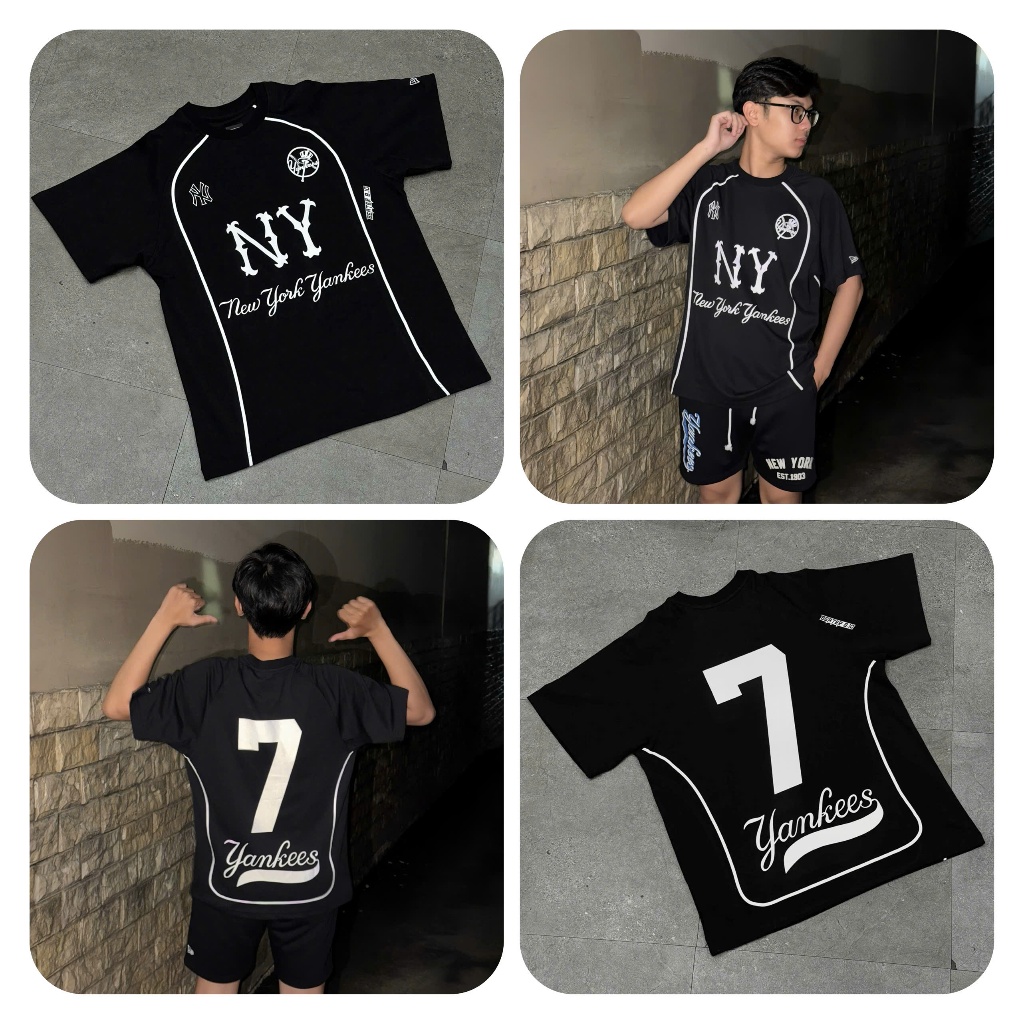Áo Jersey New Era New York Yankees Black Line - 12354878