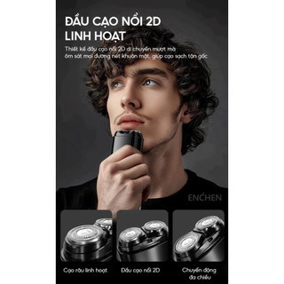 Máy Cạo Râu Enchen Mini6 Đầu Cạo Nổi 2D, Cạo Mượt Không Kích Ứng, Đầu Cạo Dễ Thay, Nhỏ Gọn Tiện Lợi