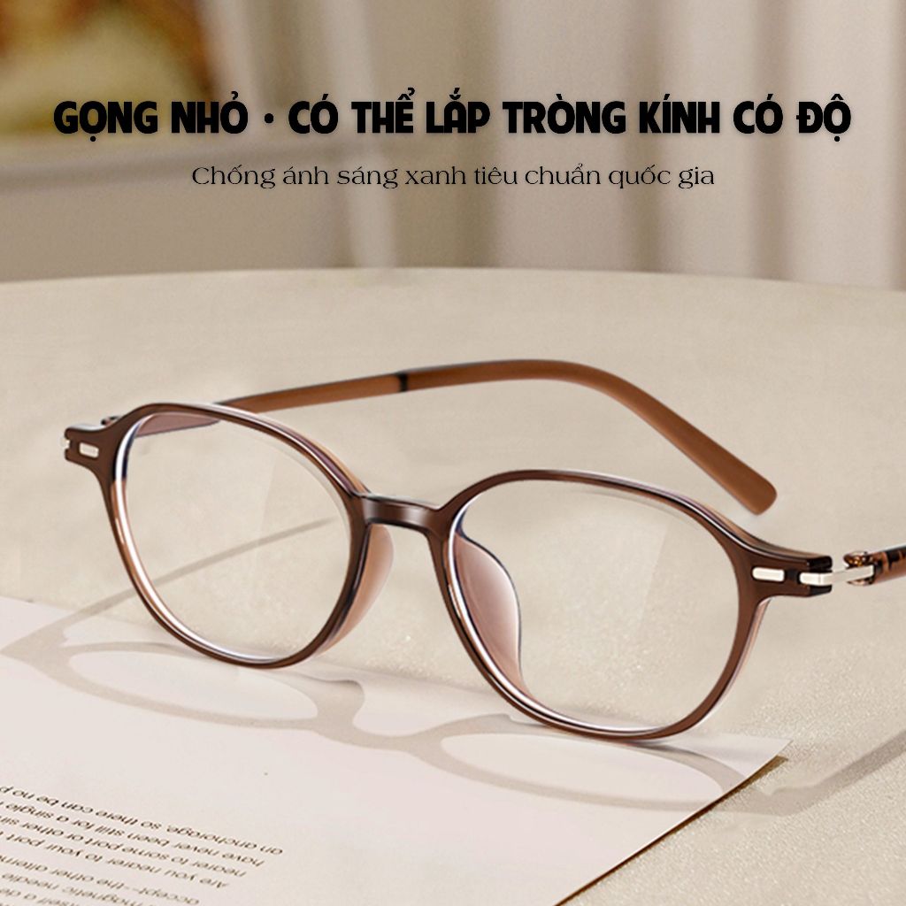 Gọng Kính Oval Nữ MOCO 6613 Thời Trang, Kính Mắt Chống Ánh Sáng Xanh, Kính Nhựa Cao Cấp Cho Nữ