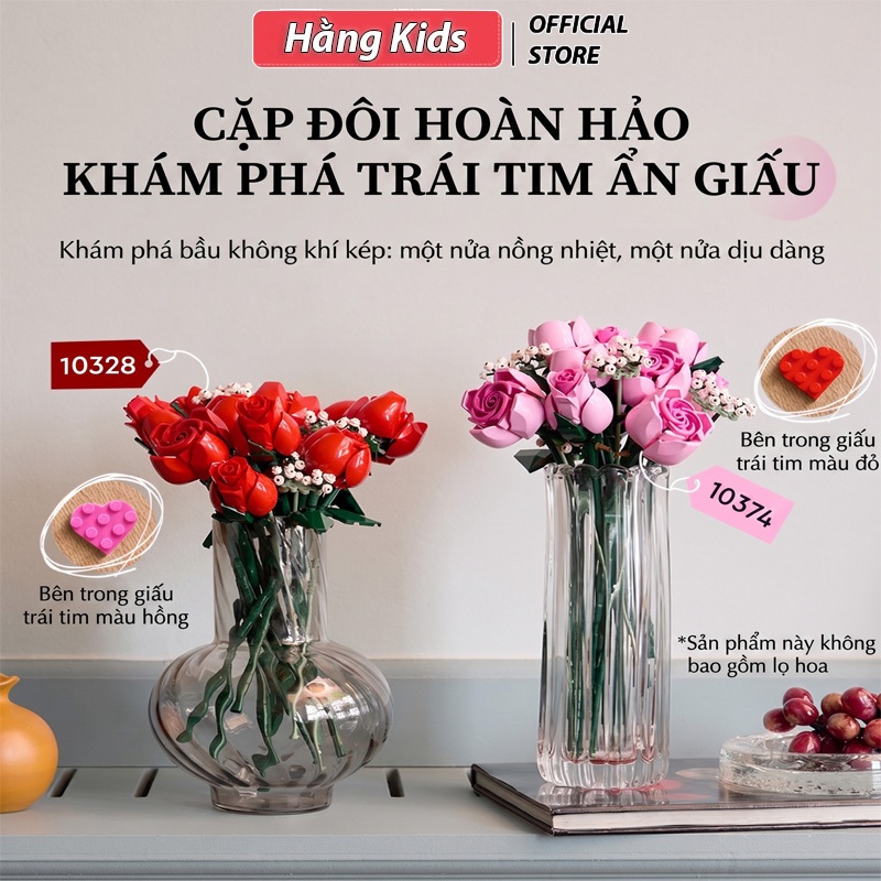 Bộ Lắp Ráp Hoa Nghệ Thuật 3D – Hoa Hồng, Hoa Lan, Bonsai Trang Trí Cao Cấp (Nhiều Mẫu)