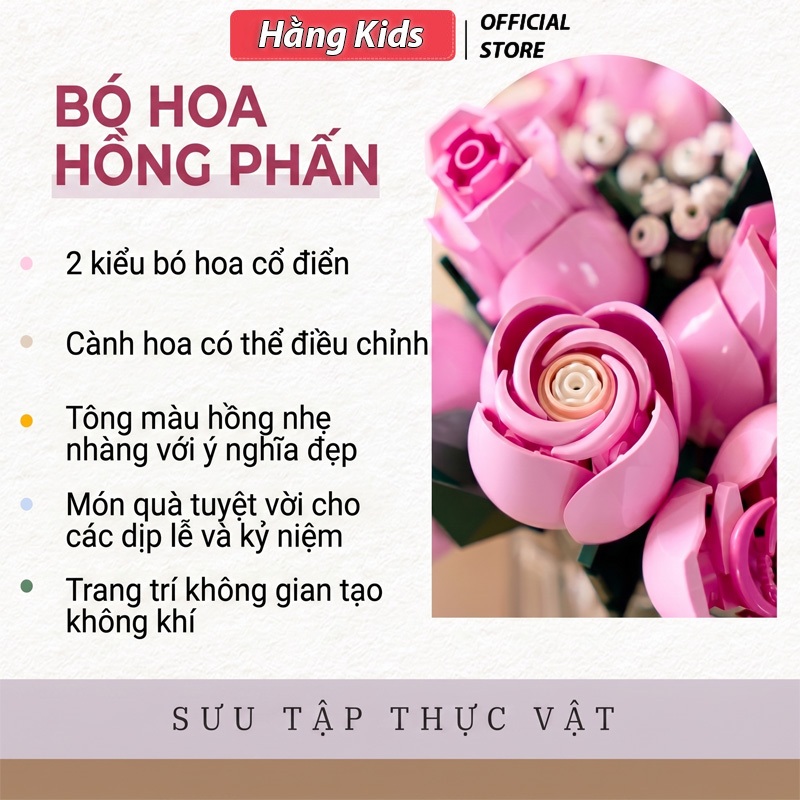 Bộ Lắp Ráp Hoa Nghệ Thuật 3D – Hoa Hồng, Hoa Lan, Bonsai Trang Trí Cao Cấp (Nhiều Mẫu)