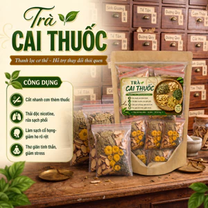 Trà Cai Thuốc - Hỗ trợ cai thuốc lá - Làm sạch thải độc phổi