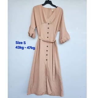Đầm nữ dáng dài cổ V tay lỡ hãng J-P Size S