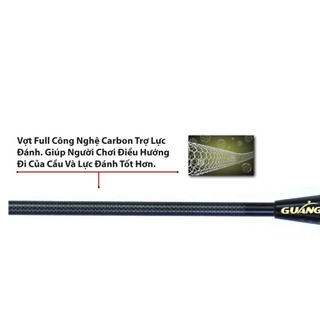 Vợt Cầu Lông 4U Căng Sẵn Guang Yu Full Carbon Thân Dẻo Siêu Nhẹ,Siêu Bền + Tặng Quấn Cán Và Túi
