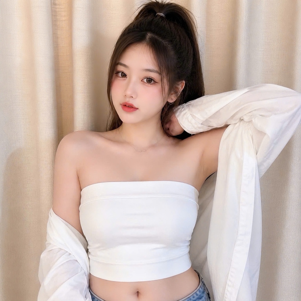 Áo Ống Croptop Bigsize Nữ Dáng Ôm,Áo Big Size Chất Thun Borip Co Giãn A50