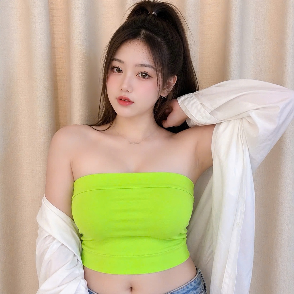 Áo Ống Croptop Bigsize Nữ Dáng Ôm,Áo Big Size Chất Thun Borip Co Giãn A50