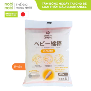 Tăm bông SmartAngel thấm dầu làm sạch tai cho bé (60 cây x 1 gói)