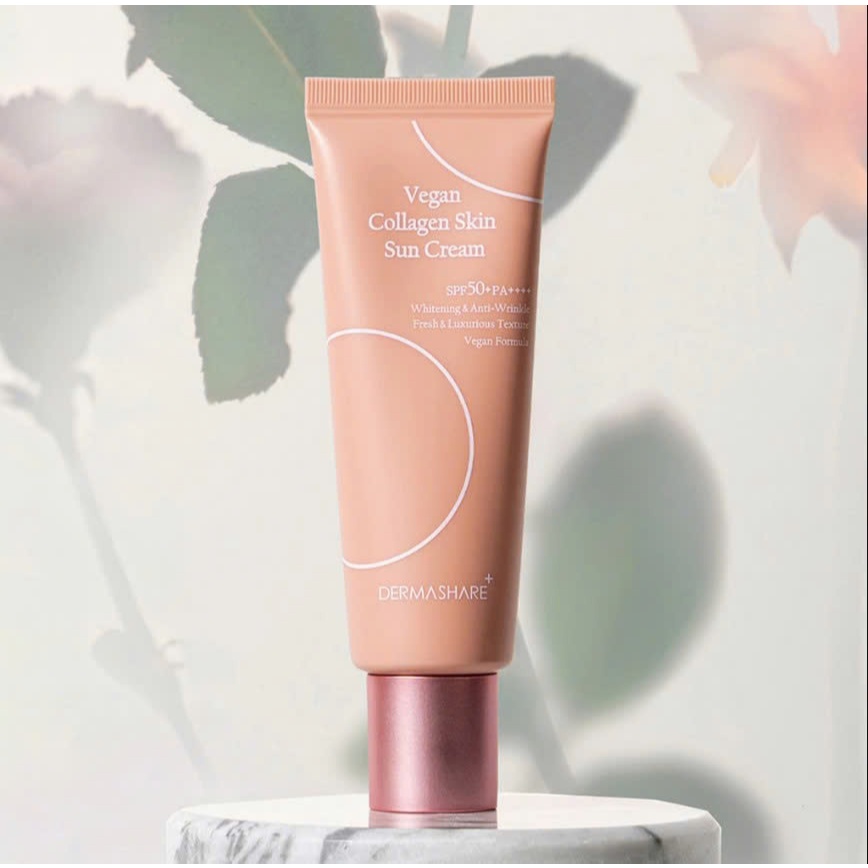 H104_[KÈM QUÀ]  Kem Chống Nắng Thuần Chay DERMASHARE+ Vegan Collagen Skin Sun Cream SPF50+ PA++++