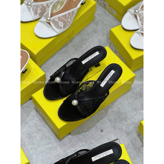 Guốc Nhọn Ren Đính Ngọc Hàng Nhập QC Fullbox D3212 D3213
