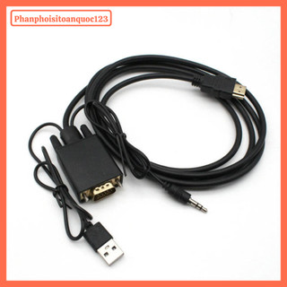 Cáp Chuyển VGA Sang HDMI 1.8m Có Audio – Hỗ Trợ Full HD – Dùng Cho Máy Chiếu, Màn Hình, Tivi