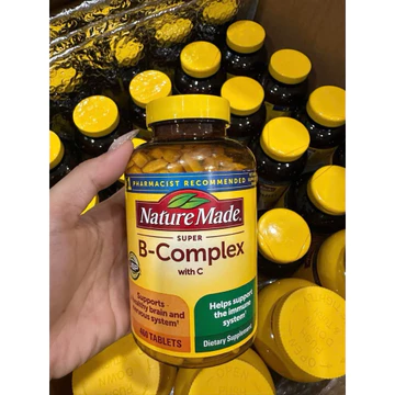 [ Date 11/2027 ] VIÊN UỐNG BỔ SUNG VITAMIN NHÓM B - SUPER B COMPLEX NATURE MADE 460 Viên Mỹ.