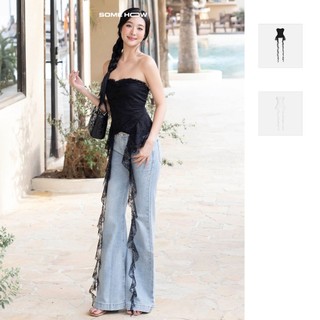 Áo Strapless Lacey, Chất Vải Thun Ren Thoải Mái, WKI053 SOME HOW STORE