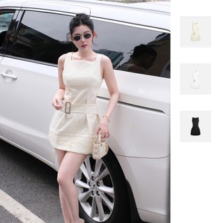 Đầm Nữ Ngắn Stone Mat Frame, Chất Vải Vân Đá Thoải Mái, WDN088 SOME HOW STORE