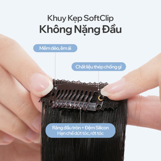 Bộ Tóc Kẹp 3 Phím CAPELLI Thẳng Silky Straight 50cm
