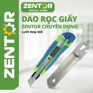 Dao rọc giấy Zentor hàng cao cấp, cán dao dọc dày bọc cao su cầm chắc tay, lưỡi dao thép