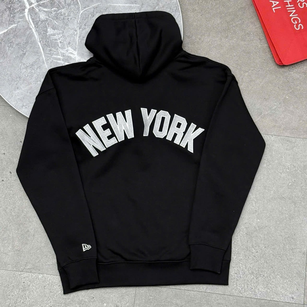 Áo Khoác Zip New Era New York Yankees Cá Tính Đường Phố - Black & Grey