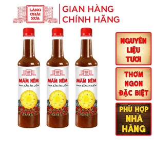 Combo 3 chai nhựa 620g Mắm nêm pha sẵn ăn liền cao cấp Làng Chài Xưa nguyên liệu tươi ngon đặc biệt