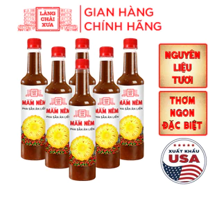 Combo 6 chai nhựa 620g Mắm nêm pha sẵn ăn liền cao cấp Làng Chài Xưa nguyên liệu tươi ngon đặc biệt