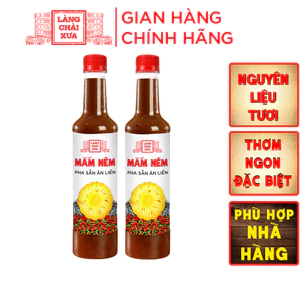 Combo 2 chai nhựa 620g Mắm nêm pha sẵn ăn liền cao cấp Làng Chài Xưa nguyên liệu tươi ngon đặc biệt