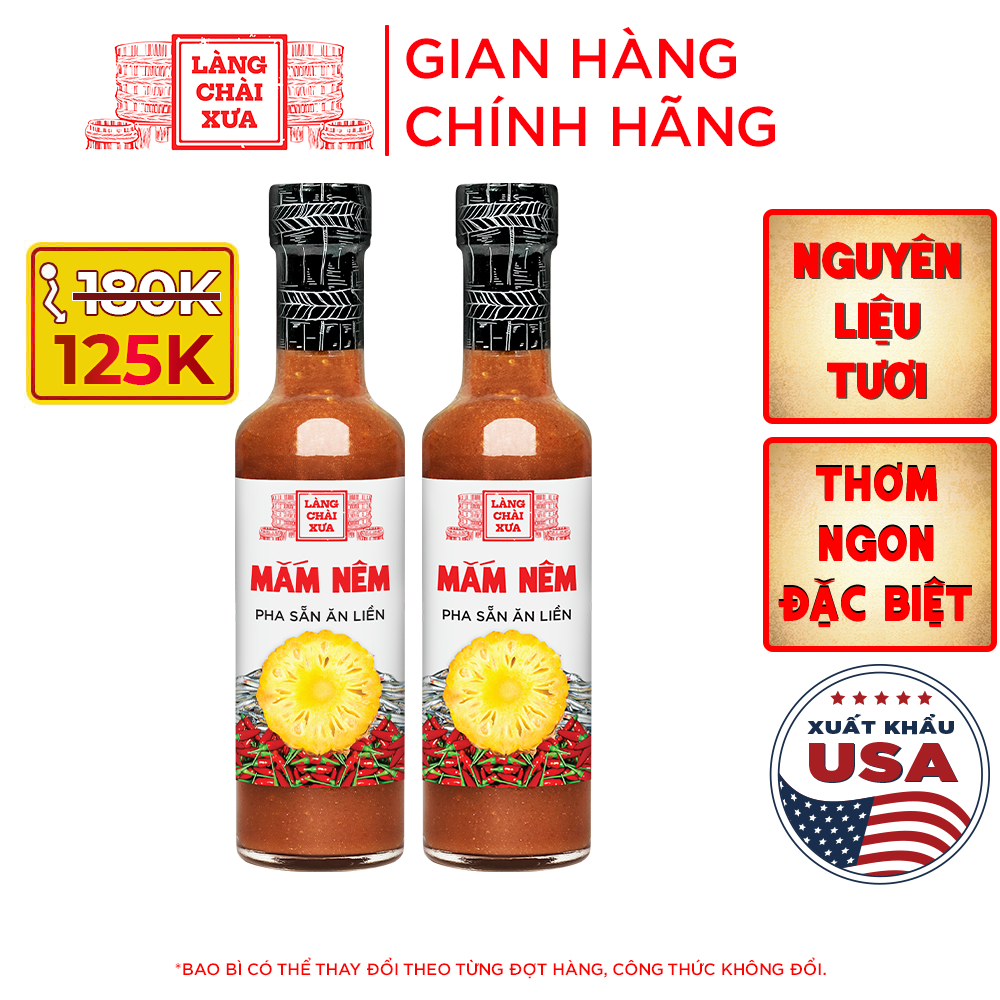 COMBO 2 CHAI 300G Mắm nêm pha sẵn cao cấp Làng Chài Xưa nguyên liệu tươi Thơm ngon đặc biệt
