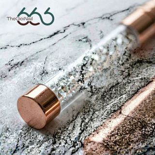 Cọ Đắp Gel Vân Đá Cao Cấp – Cọ Gel Có Nắp Bảo Vệ, Thân Pha Lê Sang Trọng Chuẩn Salon THEGIOINAIL666