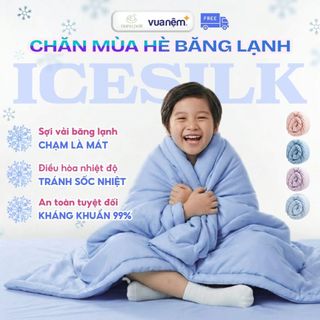 Chăn Mùa Hè Mát Lạnh 2mx2m2 Amando Ice Silk Cho Bé, Chăn Băng Lạnh Mùa Hè, Mền Lông Mềm Mịn Vua Nệm