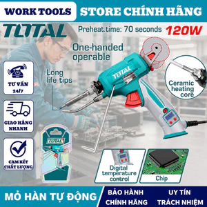Mỏ hàn chì TOTAL chính hãng 40W - 120W đủ loại công suất, nóng nhanh, hàn điện tử – sửa chữa chuyên dụng DNTT