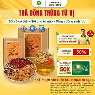 [COMBO 20 GÓI] Trà Đông Trùng Tứ Vị Sunbeleaf - Tăng Cường Sinh Lực, Bồi Bổ Cơ Thể, Vị Thơm Dễ Uống