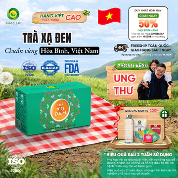 [CHÍNH GỐC] Trà Xạ Đen Hòa Bình Sunbeleaf - Tiêu U, Phòng Ung Thư, Giải Độc Bia Rượu