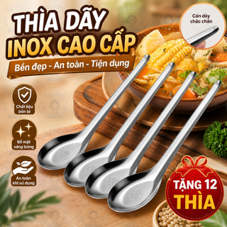 [COMBO MUA 12 THÌA TẶNG 12 THÌA] thìa inox cao cấp chống gỉ sét, bền đẹp theo thời gian.