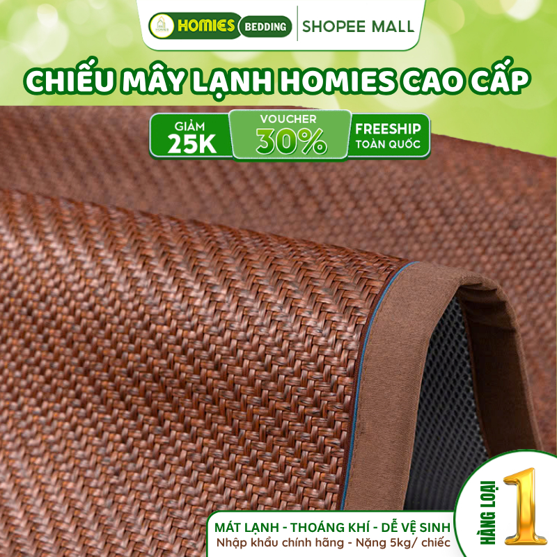 CHIẾU MÂY LẠNH ĐIỀU HÒA HOMIES Bedding & Décor mùa hè mát lạnh, Chiếu làm mát mây lạnh COOL mẫu mới