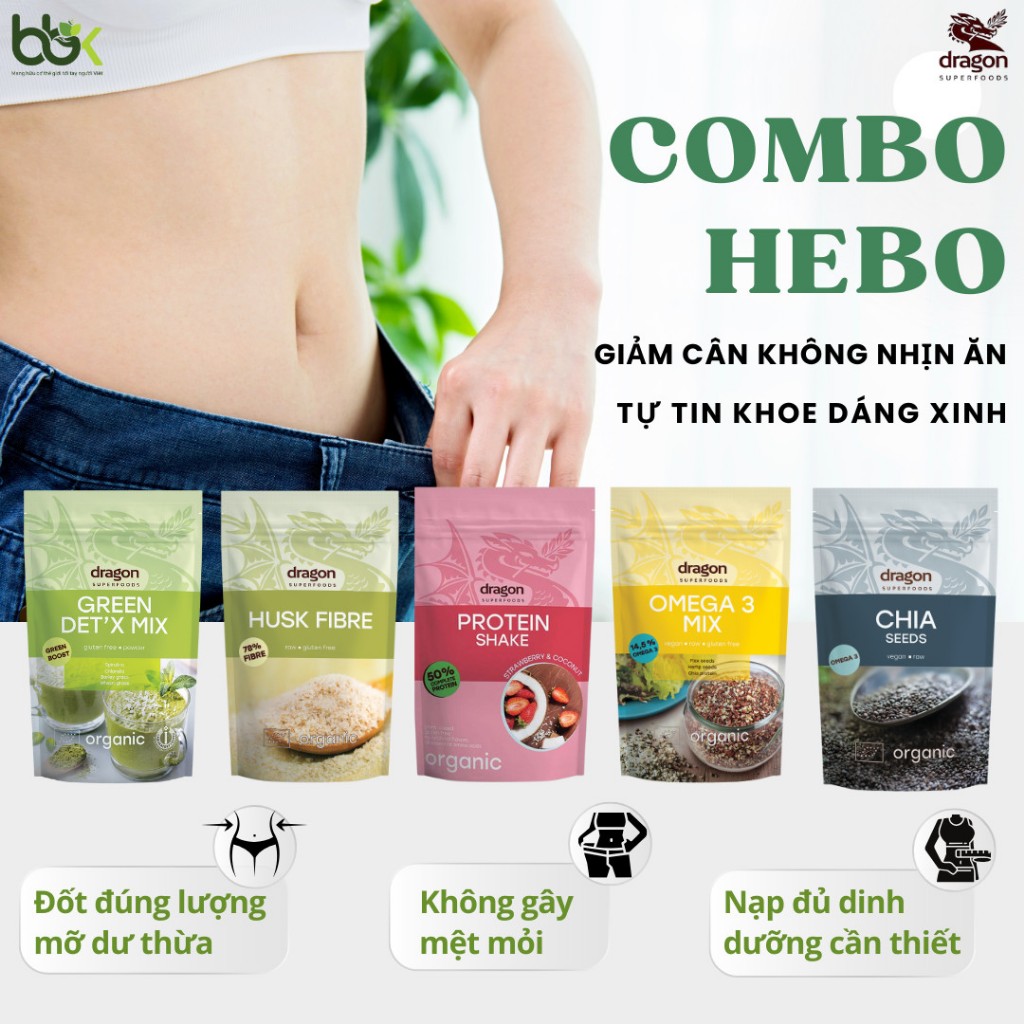 Bột Protein Shake thuần chay hữu cơ Dragon Superfoods