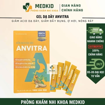 Gel Dạ Dày ANVITRA - Hỗn Dịch Từ Thảo Dược Giúp Giảm Viêm Loét & Trào Ngược Dạ Dày, Đau Dạ Dày (Hộp 15 Gói)
