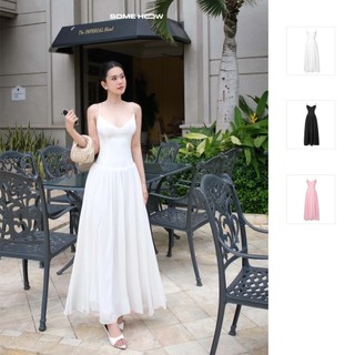 [Deal Độc Quyền] Đầm Dài Nữ Soft Girl Spagneck, Chất Vải Voan Lụa Thoải Mái , WDD061, SOME HOW STORE