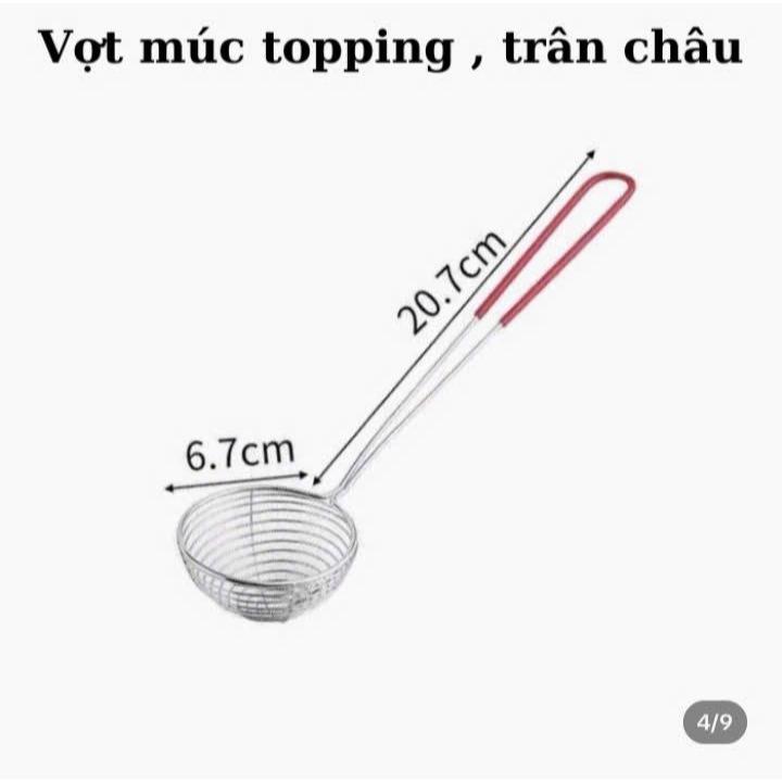 COMBO 3 VỢT MÚC TOPPING trân châu, trà dào,trà trái cây-chất liệu inox
