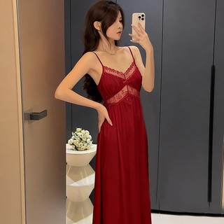 Váy ngủ ( V73) - Váy ngủ lụa dài phối ren phong cách tiểu thư đủ màu