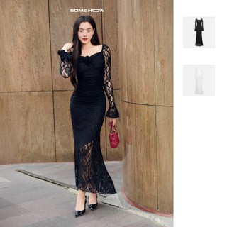 Đầm Dài Nữ Sweet Lacey, Chất Vải Thun Ren Thoải Mái, WDD076 SOME HOW STORE