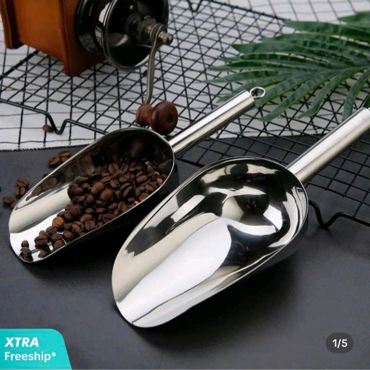 Dụng Cụ Xúc Đá Inox - Xẻng Inox Tiện Lợi Cho Quầy Cà Phê Pha Chế Chất Liệu Inox Dễ Dàng Sử Dụng Và Vệ Sinh