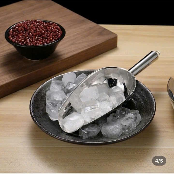 Dụng Cụ Xúc Đá Inox - Xẻng Inox Tiện Lợi Cho Quầy Cà Phê Pha Chế Chất Liệu Inox Dễ Dàng Sử Dụng Và Vệ Sinh