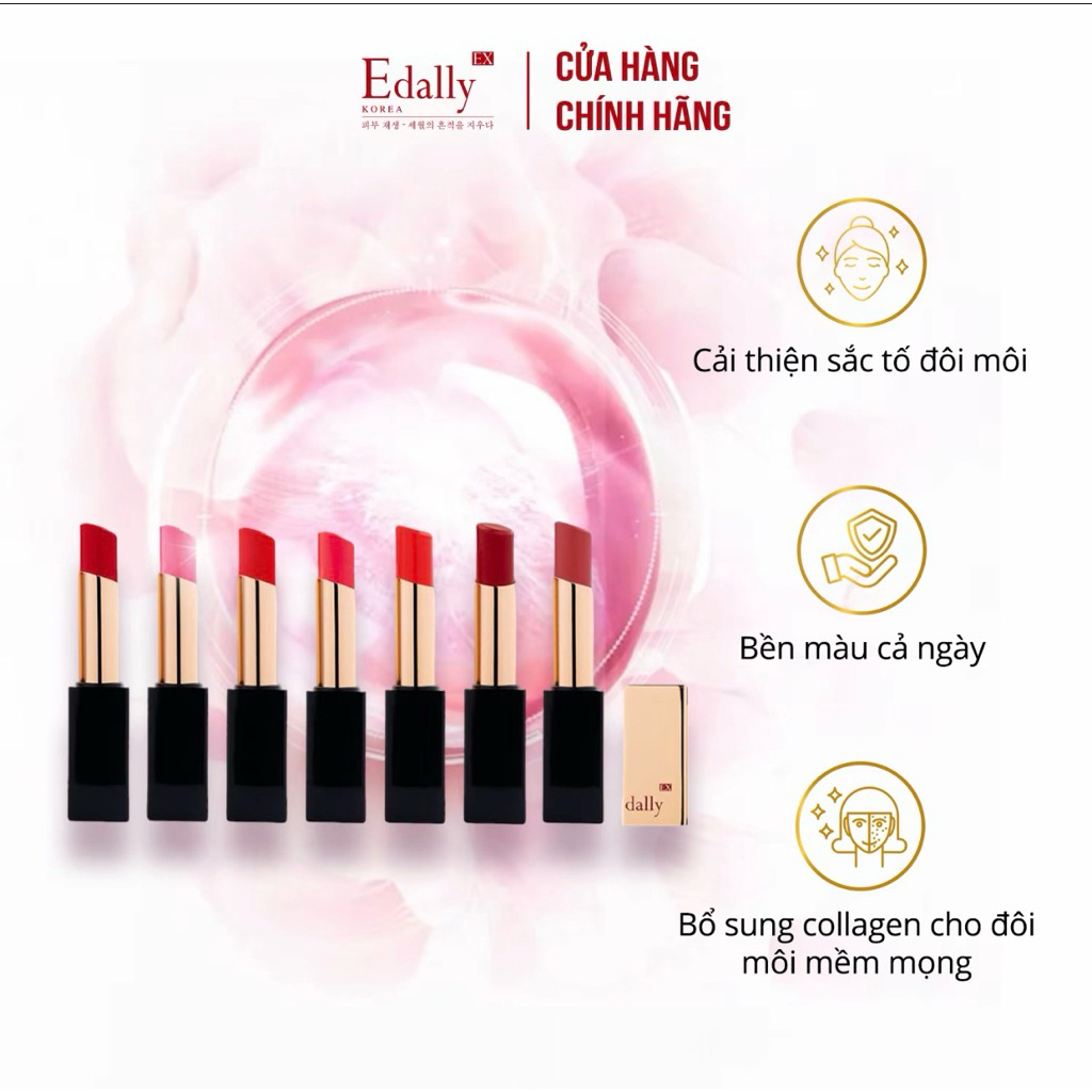Son môi Collagen EDALLY EX COLLAGEN AMPOULE LIPSTICK mềm mịn môi lên màu cực chất dưỡng môi mềm 3,5g